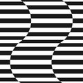 Stripes vector seamless pattern. Wavy lines texture. Royalty Free Stock Photo