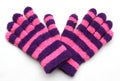 Stripey woollen gloves