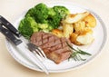 Striploin steak meal Royalty Free Stock Photo