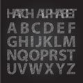 Stripped alphabet chalkboard