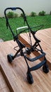 Stripped baby stroller for a DIY cleaning. Metal and high quality plastic frame and joints.