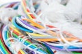 Stripped colored fiber optical cable tube