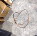 Stripped Copper Wire Inside Industrial Warehouse