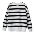 Stripped pullover isolated on white,female trendy top. Single shirt