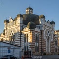 Stripped Sofia Synagogue in Bulgaria Royalty Free Stock Photo