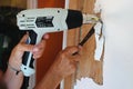 Stripping a door with a spatula and a heat gun