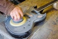 Stripping a guitar finish Royalty Free Stock Photo