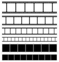 Strips film and stamps set Royalty Free Stock Photo
