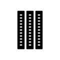 Black solid icon Strips, film and reel