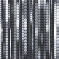 Strips of shiny black and white circles