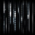 Strips of shiny black and white circles