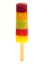 Stripy ice lolly over white