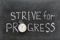 Strive for progress