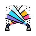 strobe lights disco party color icon vector illustration