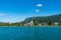 Strobl town across Lake Wolfgangsee, Austria