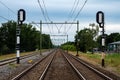 Stroe, Gelderland, The Netherlands, Railway tracks through the Veluwe national park