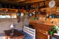 Stroe, Gelderland, The Netherlands, Wooden interior of a self made garden shed