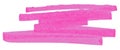 Stroke drawn with pink marker isolated on white Royalty Free Stock Photo