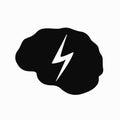 Stroke, Epilepsy and alzheimer awareness, seizure disorder, stroke, ADHD. Illustration of the medical black style vector icon of