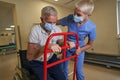 Stroke patient recover physical activity in rehab center