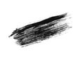Stroke (sample) of black mascara, isolated on white macro Royalty Free Stock Photo
