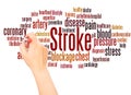 Stroke word cloud hand writing concept