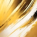 Strokes of golden paint isolated on white background. Golden stroke of paint, nail polish, gold face mask on black background Royalty Free Stock Photo