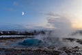 Strokkur - Famous geyser with frequent eruptions. Royalty Free Stock Photo