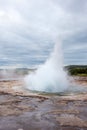 Strokkur geysir eruption, Golden Circle, Iceland Royalty Free Stock Photo