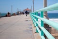 A stroll along the pier in Manhattan Beach, California Royalty Free Stock Photo