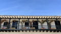 Colonial Elegance: Flower-Bedecked Balconies and Old Homes in Villa de Leyva, Colombia Royalty Free Stock Photo