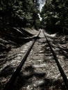 a stroll down the tracks Royalty Free Stock Photo