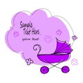 Stroller baby illustration carriage child childhood design pram buggy