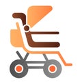 Stroller flat icon. Baby pushchair color icons in trendy flat style. Buggy gradient style design, designed for web and