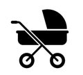 Stroller pushchair children buggy icon