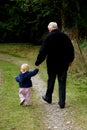 the strollers hand-in-hand Royalty Free Stock Photo