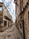 Strolling through the medieval streets of Tui. Tourism in Galicia. The most beautiful spots in Spain