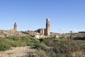 Strolling through the old town of Belchite in the province of Zaragoza, in ruins because of the Spanish civil war, Spain