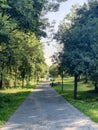 Strolling in a park at riverside