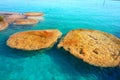 Stromatolites in Bacalar Lagoon of Mexico Royalty Free Stock Photo