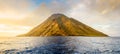 Stromboli Island at sunset