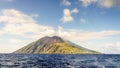 Stromboli Island in the Tyrrhenian Sea Royalty Free Stock Photo