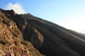 Stromboli the Sciara del Fuoco, Aeolian Islands at sunset Royalty Free Stock Photo