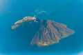 Stromboli volcano mountains in Sicily island at winter