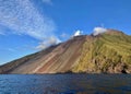 Stromboly is a small volcanic island with an active volcano.