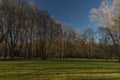 Stromovka park in Budweis city in south Bohemia in winter sunny evening Royalty Free Stock Photo