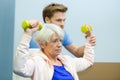 Strong active elderly woman