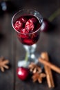 Strong alcohol cherry liqueur Royalty Free Stock Photo