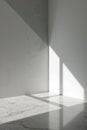 Minimalist Wall and Floor Intersection with Dramatic Shadow Geometry Royalty Free Stock Photo
