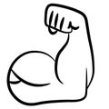 Strong arm flex vector illustration by crafteroks Royalty Free Stock Photo
